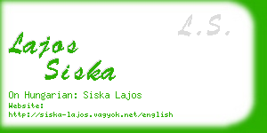 lajos siska business card